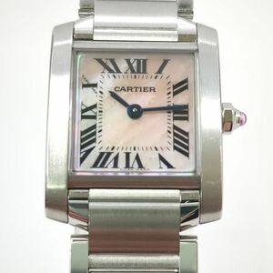 Cartier カルティエ タンクフランセーズ SM W51028Q3 クオーツ 箱・コマ付 レディース 腕時計 中古 ◆3104/磐田店