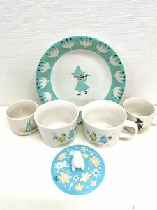 1円～ ムーミン MOOMIN 食器 まとめ売り 6点セット カレー皿/マグカップ/シリコンカップカバー マグの蓋 オリジナルスープマグ 非売品