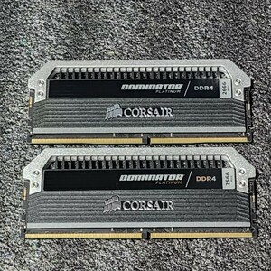 CORSAIR DOMINATOR PLATINUM DDR4-2666MHz 16GB (8GB×2枚キット) CMD16GX4M2A2666C15 動作確認済み デスクトップ用 PCメモリ 