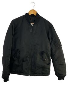 ALPHA INDUSTRIES◆フライトジャケット/L/ナイロン/BLK/無地/0615-00-573-8336