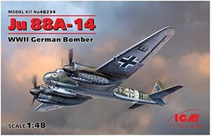 ICM 1/48 ドイツ空軍 ユンカース Ju88A-14 爆撃機 プラモデル 48234