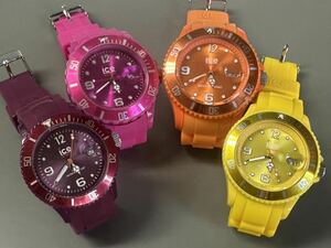 1円〜◆ice swatch アイスウォッチ まとめ売り ４点 メンズ レディース腕時計 稼働品