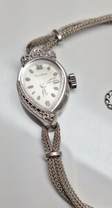 ◆９８【T.B】BULOVA（ブローバ）23　Vintage　手巻き・ 稼働品・ダイヤモンド　10K ROLLED GOLD PLATE腕時計●