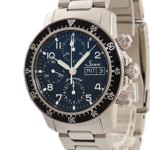 【3年保証】 ジン 103 クロノグラフ 103.B.SA.AUTO 黒 アラビア デイデイト 自動巻き メンズ 腕時計