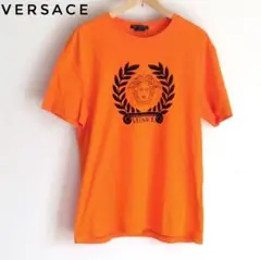 【ほぼ未使用】VERSACE　ヴェルサーチ　半袖　Tシャツ　メデューサ　オレンジ