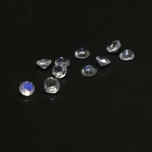 キレイ ブルームーンストーン 2mmラウンドのロット 10ケで0.33ct 