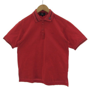 23区SPORT オンワード樫山 ポロシャツ 半袖 ロゴ刺繍 レッド 赤 ブラック 黒 1 メンズ