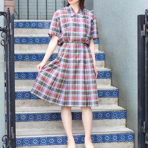 BURBERRYS CHECK PATTERNED SHIRT SKIRT SET UP /バーバリーズチェック柄シャツスカートセットアップ