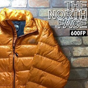 ★USAモデル★正規品★【THE NORTH FACE ノースフェイス】光沢オレンジ 600FP グースダウン ダウンジャケット【メンズ L/G】大人気 K3-317