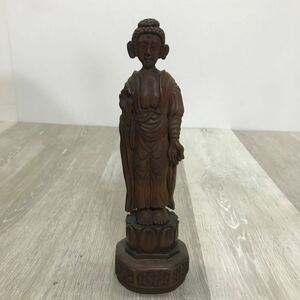 457 木彫 仏像 仏教美術 置物 木製 古美術 骨董 オブジェ インテリア コレクション 作者
