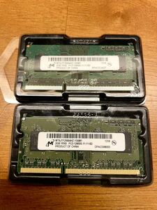 Apple純正 Micron 4GB(2GB×2枚) DDR3 1Rx8 PC3-12800S-11-11-B2 ノート用 メモリ/MacやWinにMT8JTF25664HZ 1G6M1用