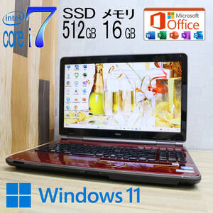 ★美品 YAMAHA♪最上級4コアi7！新品SSD512GB メモリ16GB★LL750F Core i7-2670QM Win11 MS Office2019 Home&Business ノートPC★P70716