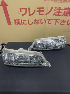 美品 割れ無 点灯OK JZX100 マーク2 ツアラー 純正 HID ヘッドライト 左右セット KOITO 22-271 GX100