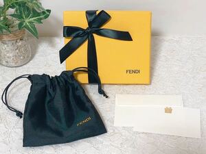 フェンディ「FENDI」小物用空箱・保存袋のセット(3899) 正規品 付属品 内袋 布袋 巾着袋 小物箱 小物用保存袋 BOX 巾着ポーチ