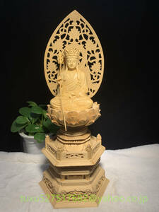 特上彫 精密彫刻 鎮宅辟邪 仏教美術 仏像　木彫　仏教工芸品 地蔵菩薩 座像