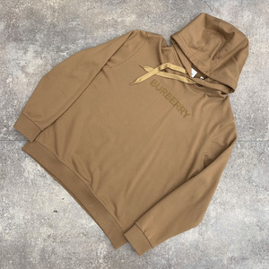 ● BURBERRY バーバリー Pullover Hoodie プル オーバー パーカー フーディー フロントロゴ ブラウン 茶色 サイズXL 8055317 104