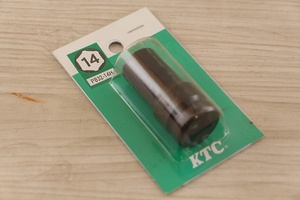 京都機械工具 KTC 14mm 12.7sq. インパクトレンチ用整備ソケット(セミロング薄肉)