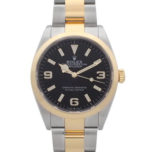 ロレックス エクスプローラーI 自動巻 腕時計 YG SS ブラック ランダム番 2023年1月購入 124273 メンズ 40802090725【中古】【アラモード】