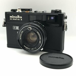 カメラ Minolta HI-MATIC E ROKKOR-QF 40mm f/1.7 レンジファインダー 本体 現状品 [7666KC]