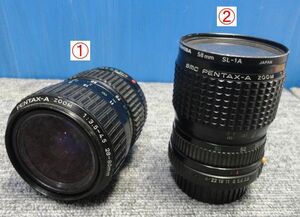 【YU465】PENTAX 一眼レフ用 交換レンズ Kマウント MF 2点セット PENTAX-A ZOOM 28-80mm F3.5-4.5 SMC PENTAX-A ZOOM 28-80mm F3.5-4.5