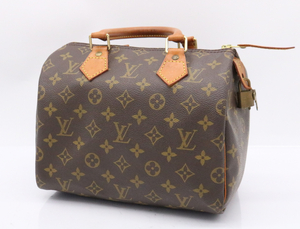 【ト滝】LOUIS VUITTON ルイヴィトン M41528 スピーディ25 モノグラム ハンドバッグ ミニボストン 南京錠 鍵 DE931DEM81