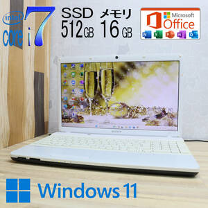 ★中古PC 最上級4コアi7！新品SSD512GB メモリ16GB★VPCEH37FJ Core i7-2670QM Webカメラ Win11 MS Office2019 Home&Business★P70863