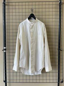 【ISSEY MIYAKE MEN/イッセイミヤケメン】Band Collar Long Sleeve Shirt sizeS バンドカラー ロングスリーブ シャツ 比翼デザイン 日本製