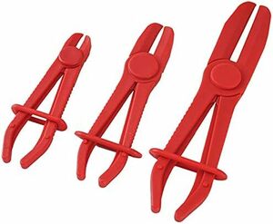 赤 (pont du monde) ホースクランプ プライヤー ラインクランププライヤー 工具 ワイヤー (3本セット) (赤)