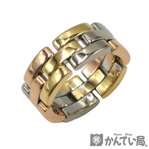 18878 Cartier【カルティエ】マイヨン パンテールリング 750 K18 スリーゴールド 54 指輪 アクセサリー ジュエリー【中古】USED-AB