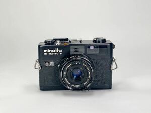 【現状品】MINOLTA HI-MATIC Fブラックボディ　ミノルタ フィルムカメ