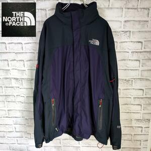 ノースフェイス　THE NORTH FACE　ナイロンジャケット　マウンテンパーカー　ゴアテックス　パープル　紫 フード収納　2XL　アウトドア