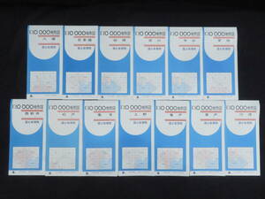 東京及び周辺(E【1万分1 地形図◆日本橋/亀有/上野/船橋など13点】昭和59～62年 国土地理院 1:10,000　　検)古地図市街図鉄道路線路都市図