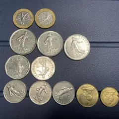 フランス フラン　旧貨幣　12枚