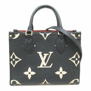 ルイ・ヴィトン オンザゴーPM　トートバッグ ブランドオフ LOUIS VUITTON トートバッグ モノグラム・アンプラント レザー 中古 レディー