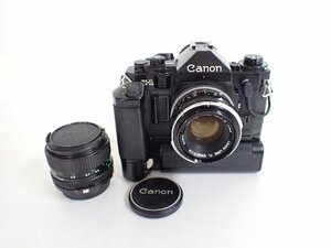 Canon キャノン A-1 一眼レフカメラ + FD 50mm F1.4/FL 50mm F1.8 レンズ2本 モータードライブ付 ∴ 6DF93-9