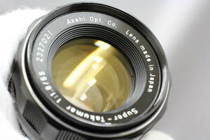 ■絞り動作快調♪ピントリング動作快調♪■　ペンタックス（PENTAX）　Super-Takumar 55mm F1.8　■純正キャップ・フード付■