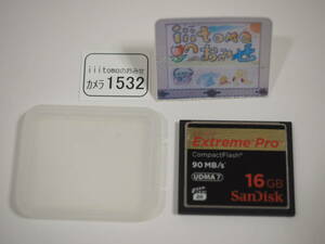 ◆カメラ1532◆ コンパクトフラッシュ（CFカード）16GB　90MB/s Extreme Pro SanDisk サンディスク ～iiitomo～