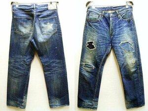 ◇即決[W33]SUGAR CANE 901 SC40901R LONE STAR JEAN 10YEAR AGED ロンスターデニム リペア ビンテージ加工 シュガーケーン パンツ■6455