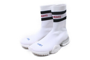 ヴェトモン ベトモン VETEMENTS リーボック Reebok SS CREW WHITE BLACK ソックススニーカー ニット 25.5 CN3308 /ey0518 メンズ 【ベクト