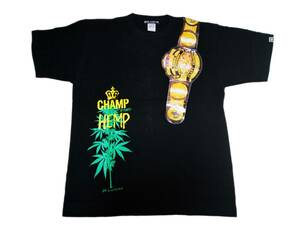 【激レア】大麻堂ブランドTシャツ マリファナ CBDオイル チャンピオンベルト 喫煙具 BURST HIGH バーストハイ 大麻グミ チーチ＆チョン