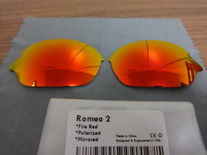 ★オークリー ロメオ2用 カスタム偏光レンズ RED Color Polarized 新品 OAKLEY ROMEO2