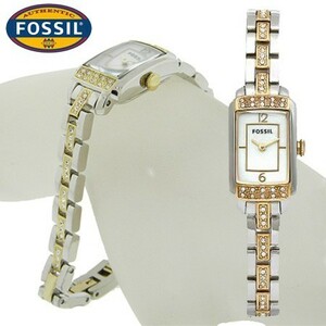 FOSSIL フォッシル es2645 クリスタル スクエア マザーオブパール Mother-Of-Pearl レディース 腕時計