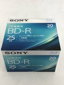 SH240415-02O/ 未開封 SONY ソニー 録画用BD−R 25GB 4倍速 20枚 20枚パック 20BNR1VJPS4 録画用ブルーレイディスク