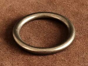 真鍮 丸カン (39mm）ブラス パーツ リング カスタム 輪っか キーホルダー キーリング 二重カン レザークラフト バッグ マルカン