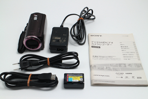 4419- ソニー SONY HDビデオカメラ Handycam HDR-CX270V ボルドーブラウン 良品