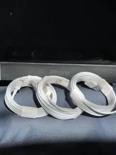 3本1m iPhone 充電器ライトニングケーブル Apple純正品質(3Wo)