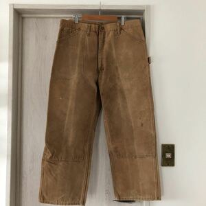 (k) 70s 70年代 Carhartt カーハート ダブルニー ペインターパンツ USA製 42TALON ユニオンチケット w90 メンズ 