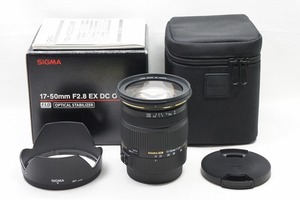 【適格請求書発行】美品 SIGMA シグマ 17-50mm F2.8 EX DC OS HSM Canon キヤノン EF-Sマウント APS-C 元箱付【アルプスカメラ】240326q