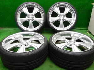 中古 ホイールタイヤ 4本 255/30R22 2018年製 5分山 ワーク LS ジュビリー SUV ラジアル タイヤ ファルケン アゼニスFK453