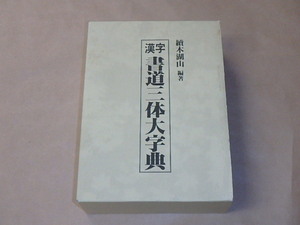 漢字 書道三体大字典　上・下巻セット　/　續木湖山　1997年　/　箱ケース入り